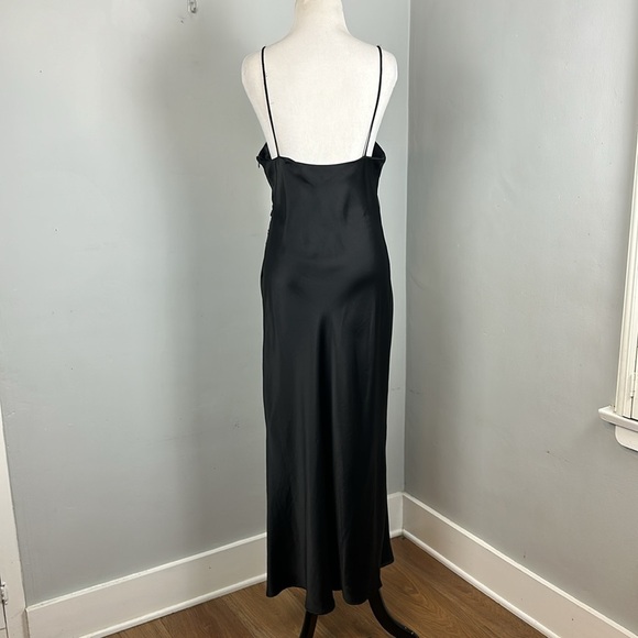 Zara Satin Slip Dress in Black Sz M LBD/ NYE✨ - Picture 12 of 16
